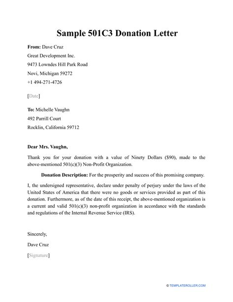 donation letter example|501c3 donation letter examples.